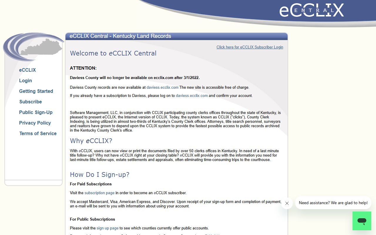 Bourbon County probate records eCCLIX commercial county clerk search